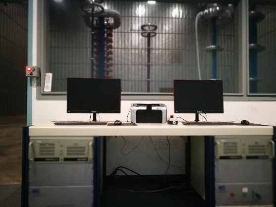Impuse Voltage Test Equipment computer control panel in RHM International NH test facility