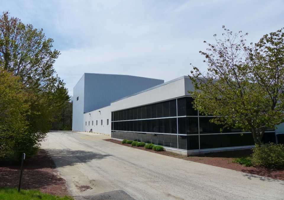 Exterior view of RHM International New England High Voltage Test Facility, in Hudson, NH, USA