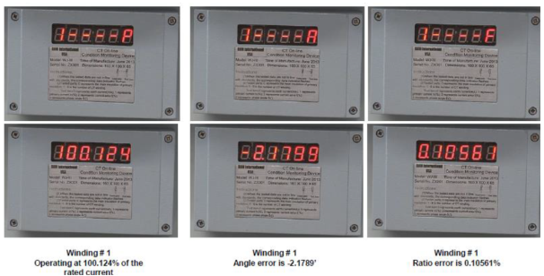 Smart HV DryShield® CT Examples of Monitor Display Data