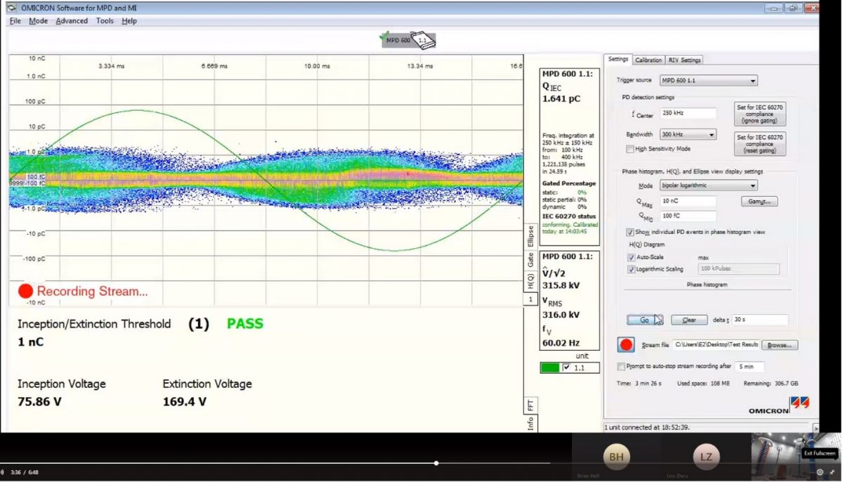 HV Partial Discharge Test